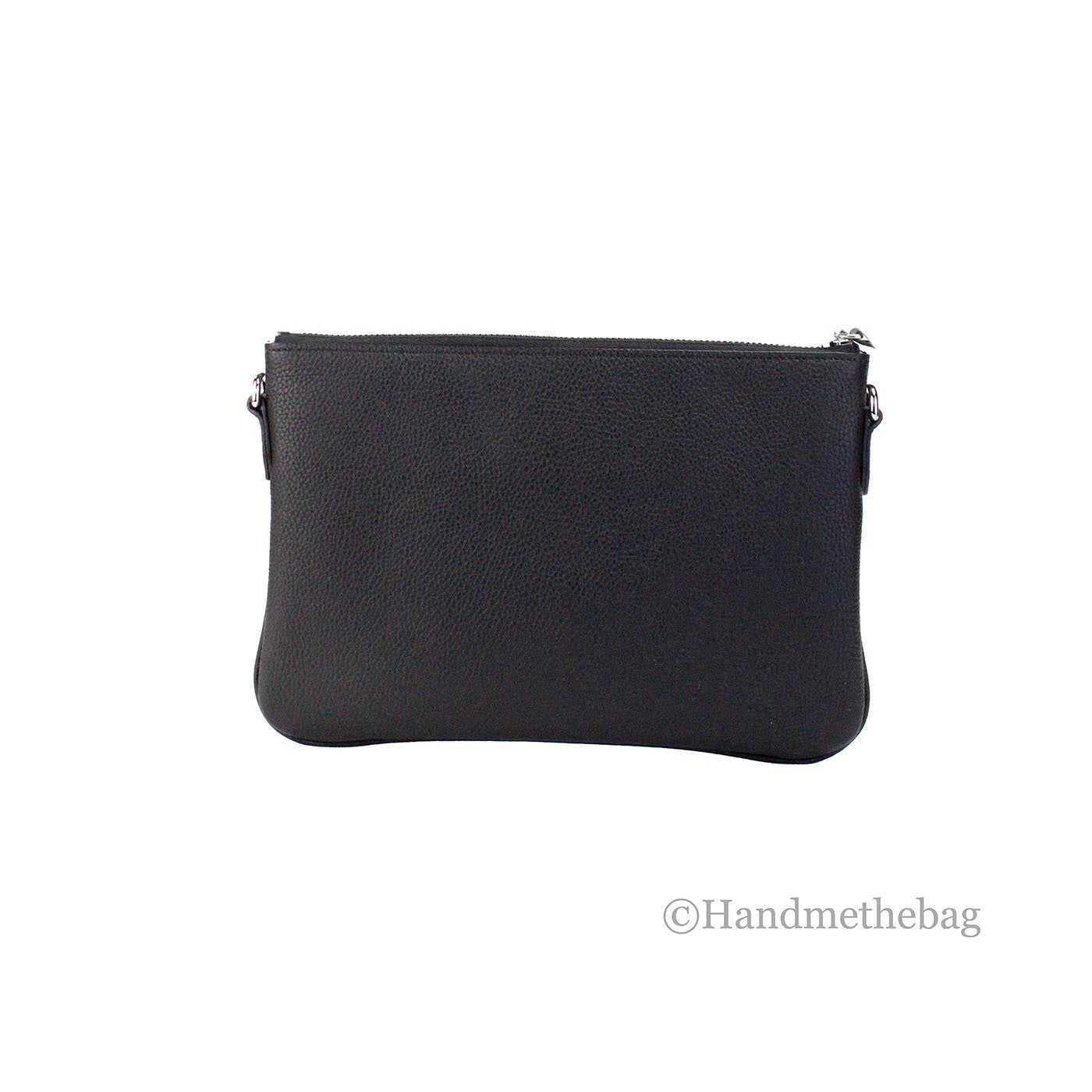 Burberry Peyton Monogram Black Leather Pouch Crossbody Bag Purse Burberry