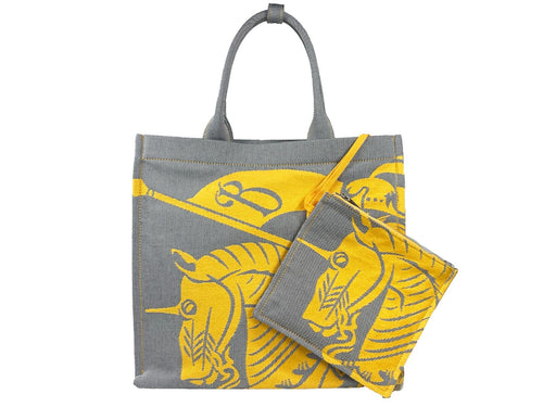 Burberry EKD Canvas Tote Bag With Coin Pouch Burberry