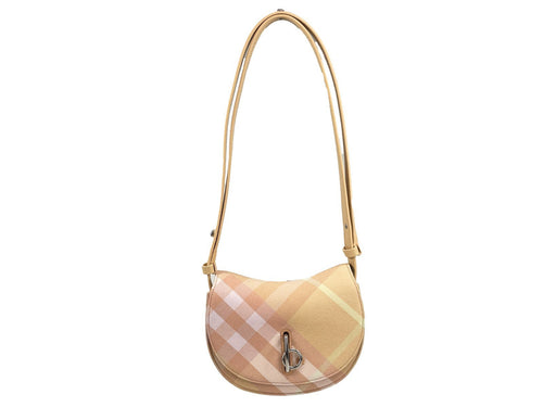 Burberry Mini Check Rocking Horse Crossbody Bag Purse Burberry