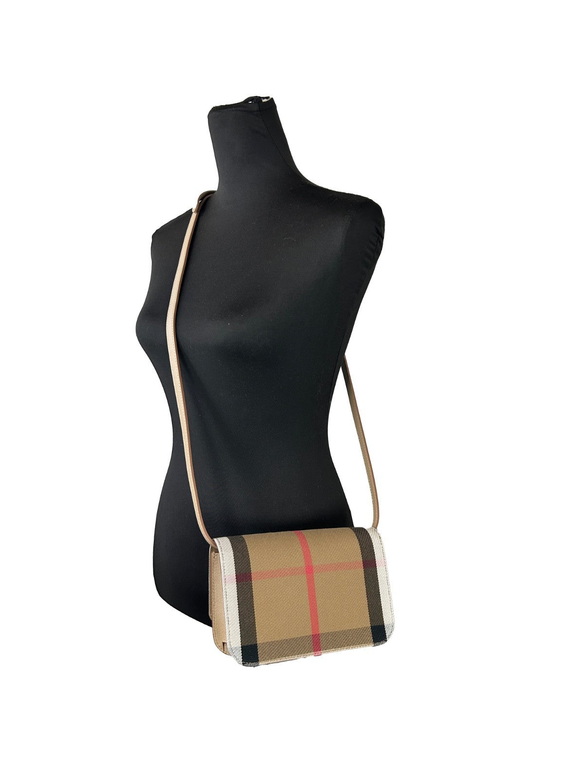 Burberry Small Leather Madison Crossbody Check Bag Burberry