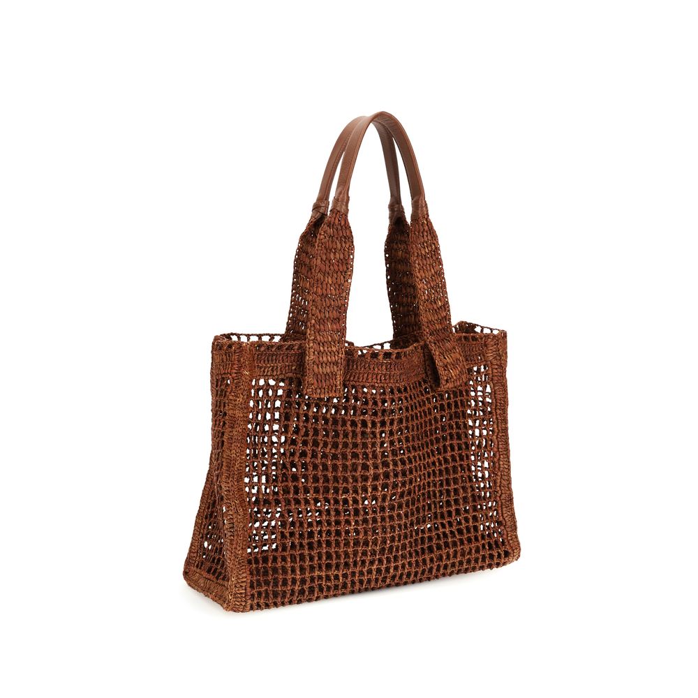 Chloé Brown Raffia Shoulder Bag Chloé