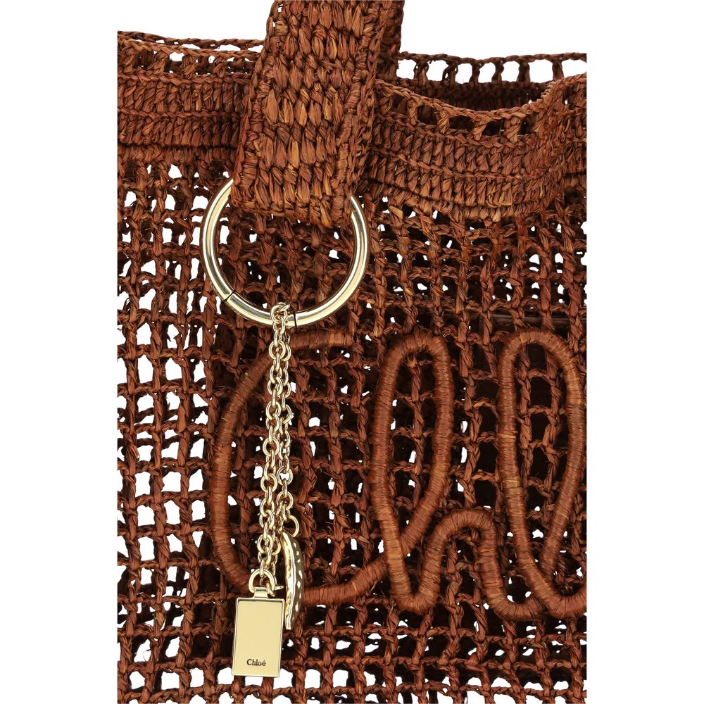 Chloé Brown Raffia Shoulder Bag Chloé