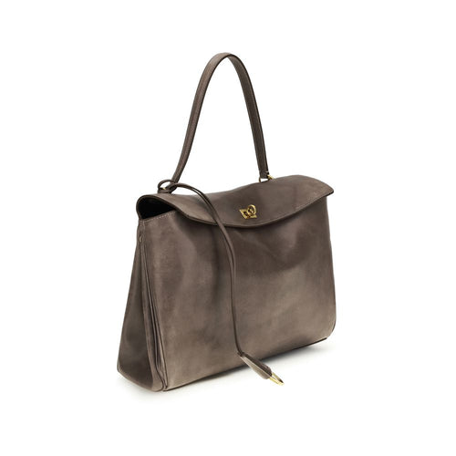 Balenciaga Gray Lamb Ovis Aries Aries Shoulder Bag Balenciaga