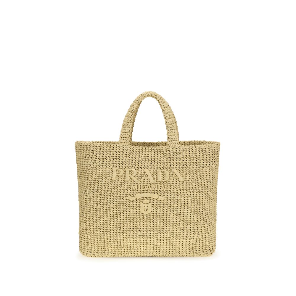 Prada Beige Raffia Shoulder Bag Prada