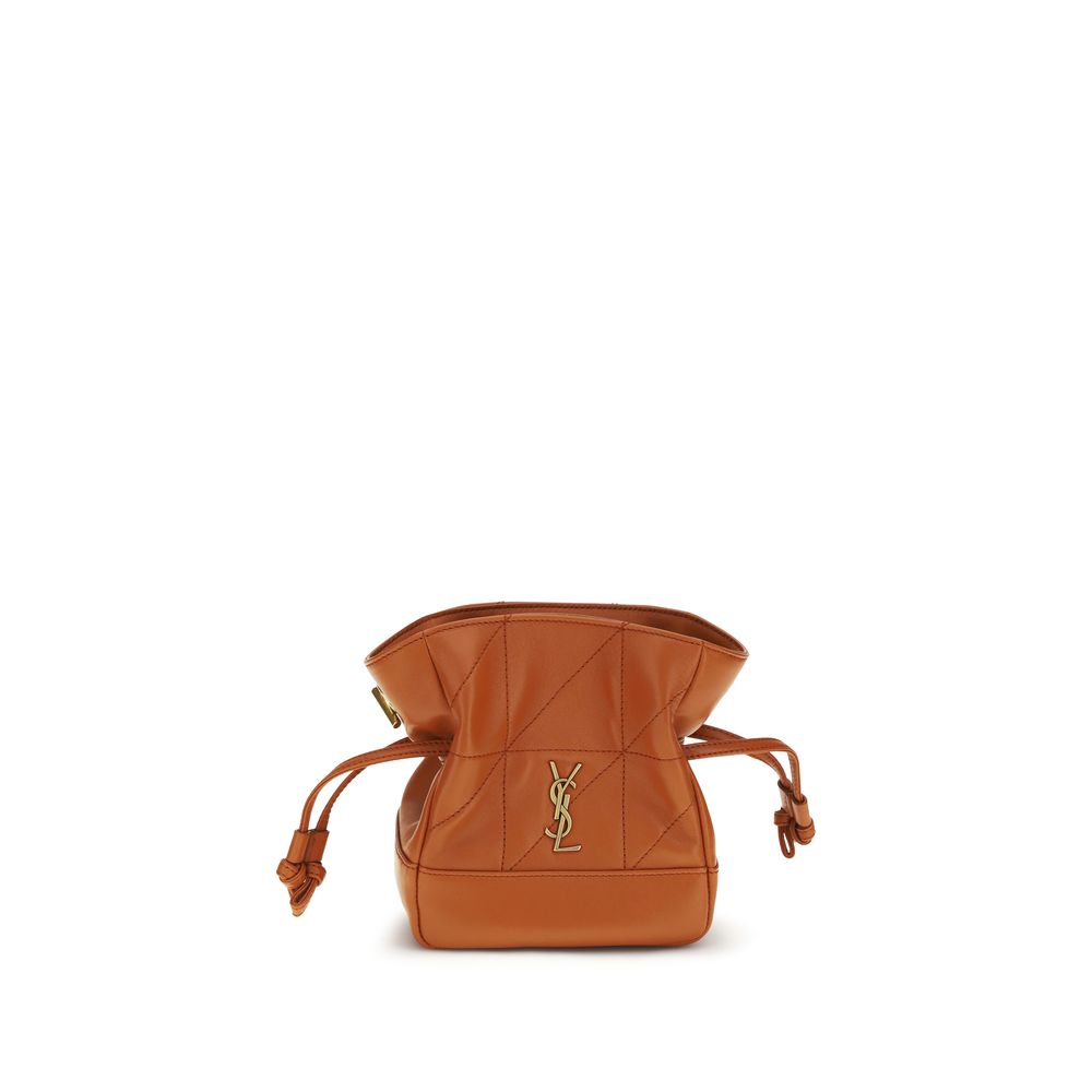 Saint Laurent Orange Lamb Ovis Aries Aries Clutch Bag Saint Laurent