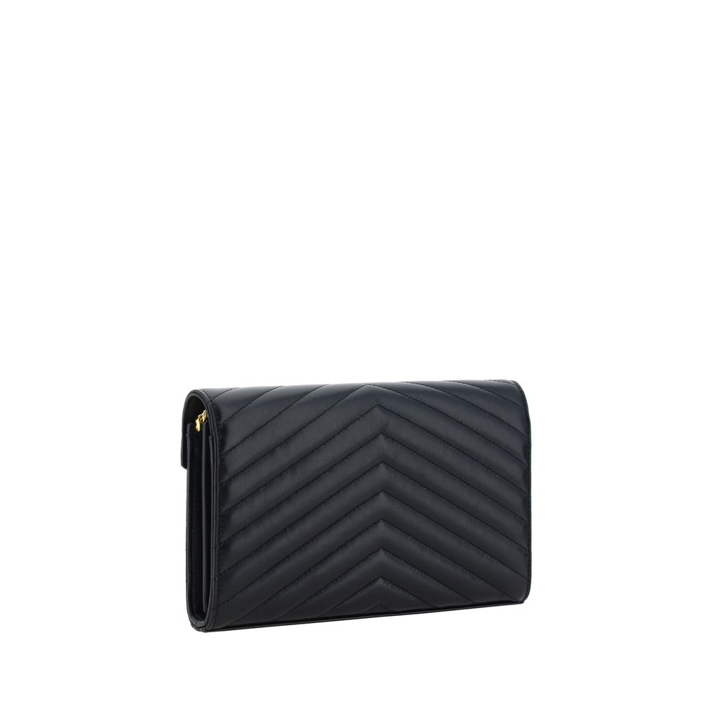 Saint Laurent Black Calf Leather Bos Taurus Shoulder Bag Saint Laurent