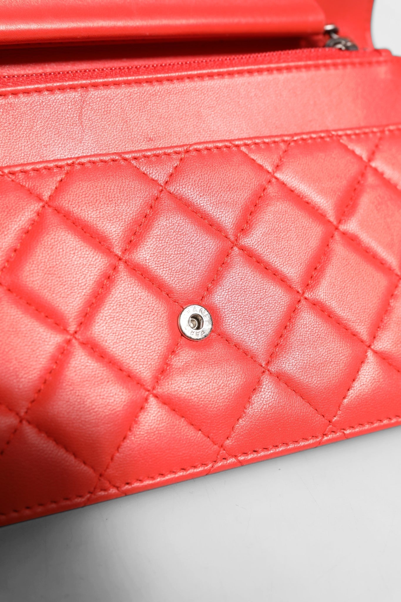 Chanel Boy Wallet on Chain Red Lambskin Chanel