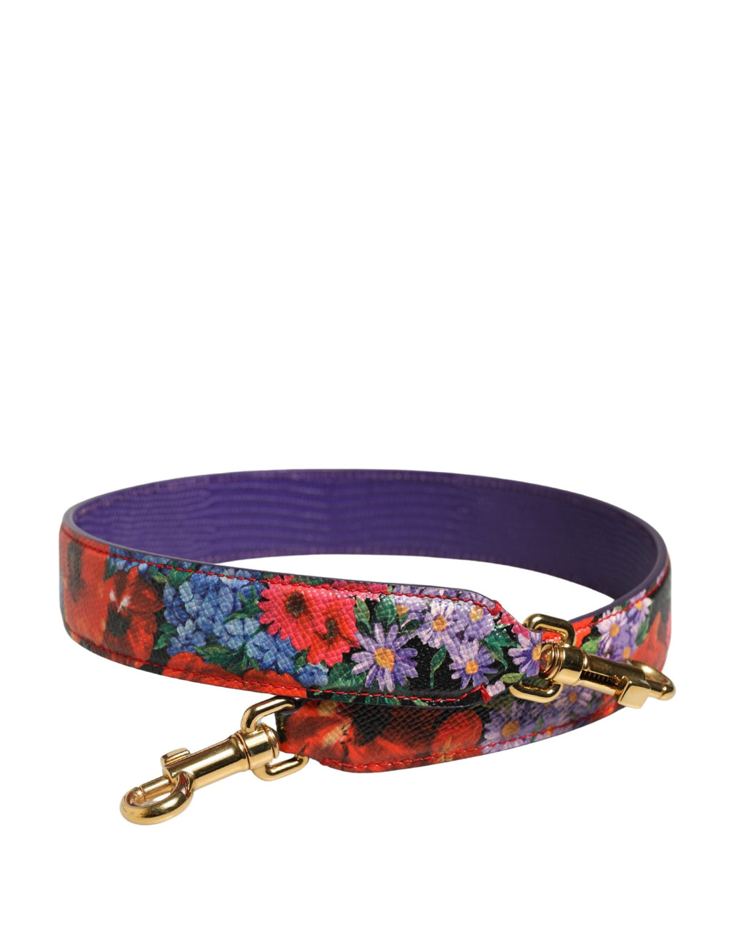 Dolce & Gabbana Multicolor Floral Leather Bag Accessory Shoulder Strap Dolce & Gabbana