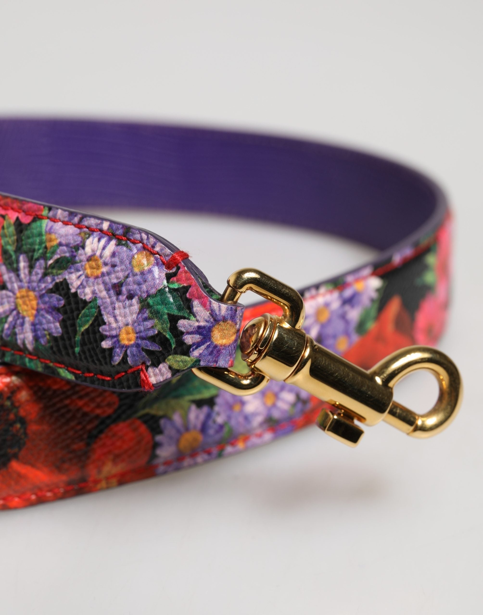 Dolce & Gabbana Multicolor Floral Leather Bag Accessory Shoulder Strap Dolce & Gabbana
