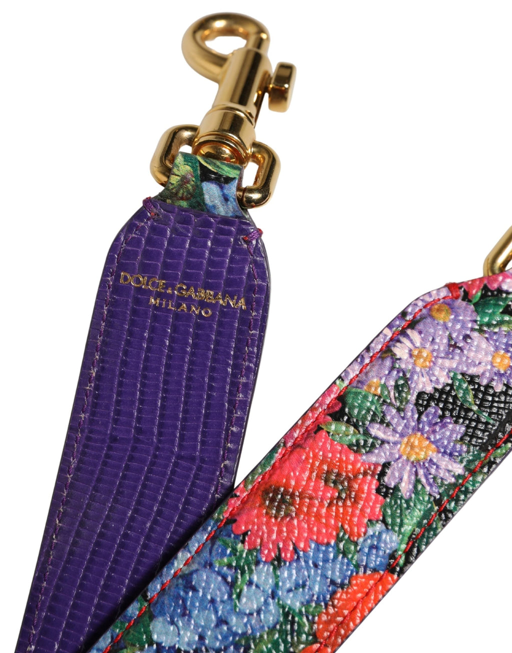 Dolce & Gabbana Multicolor Floral Leather Bag Accessory Shoulder Strap Dolce & Gabbana