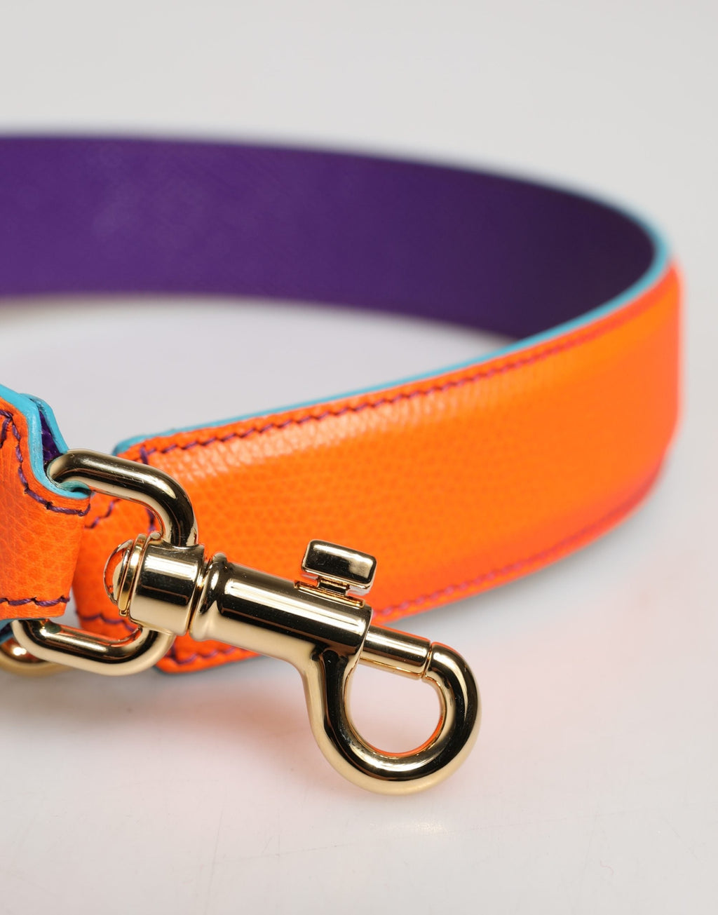 Dolce & Gabbana Orange Purple Calf Leather Bag Accessory  Shoulder Strap Dolce & Gabbana