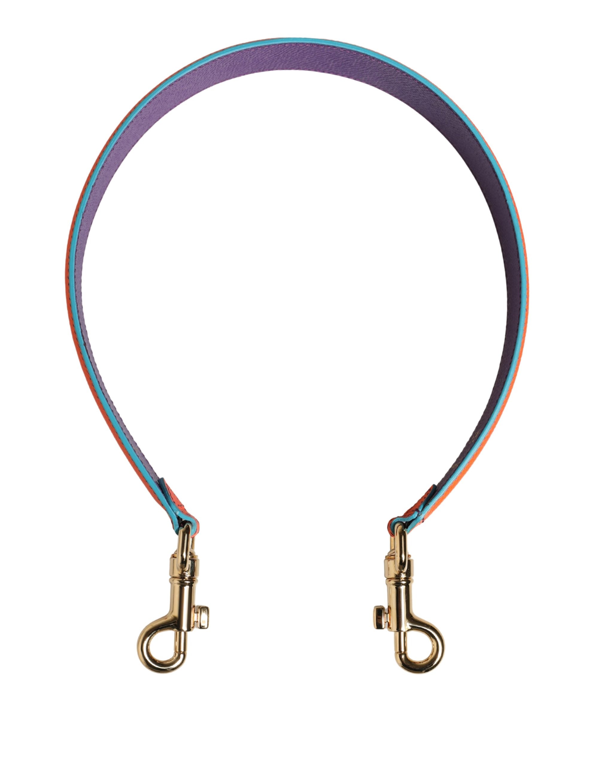 Dolce & Gabbana Orange Purple Calf Leather Bag Accessory  Shoulder Strap Dolce & Gabbana