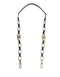 Dolce & Gabbana Black Leather Gold Chain Bag Accessory Shoulder Strap Dolce & Gabbana