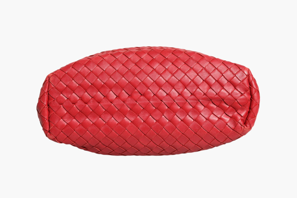 Bottega Veneta Red Intrecciato Leather Tote Bag Bottega Veneta
