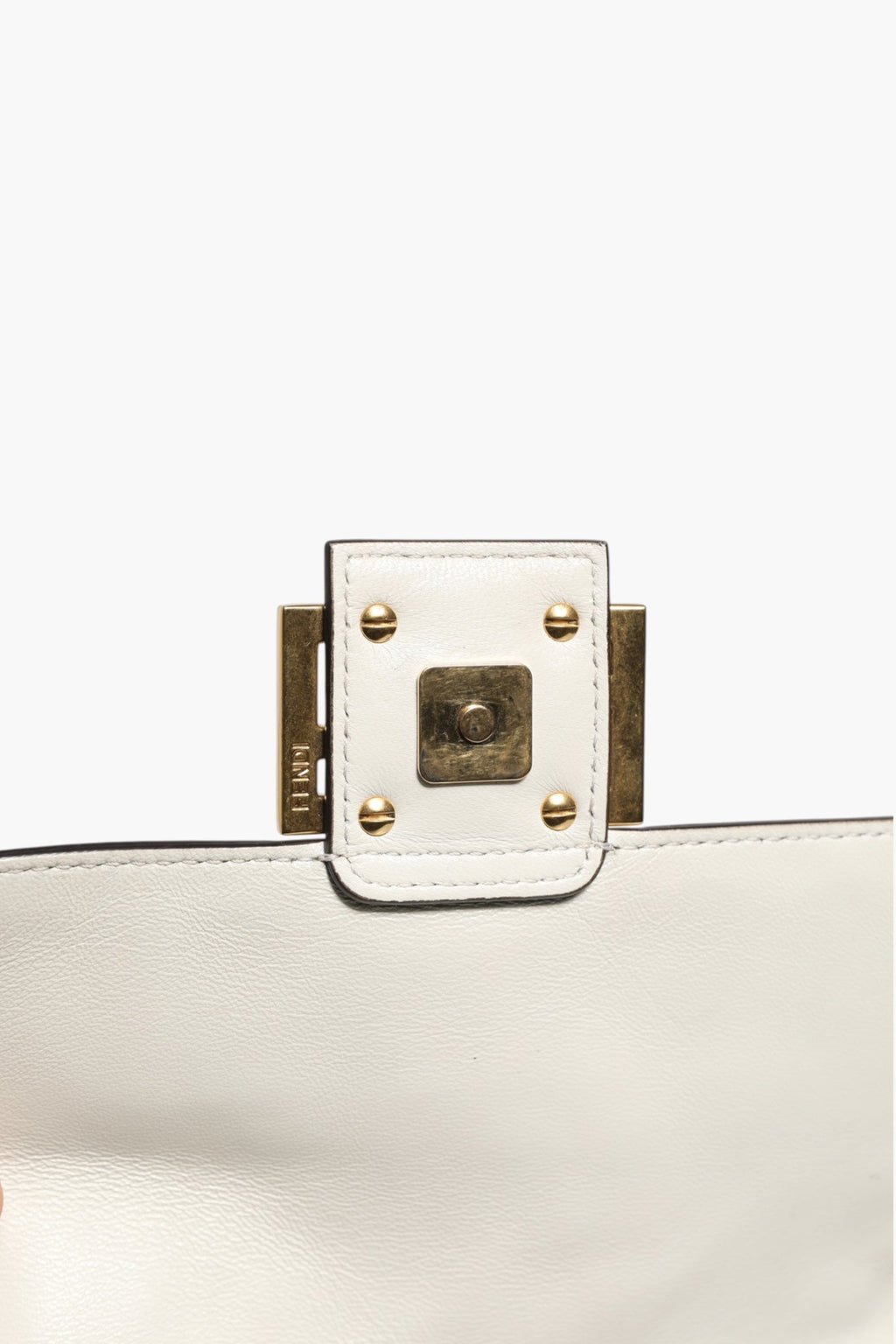 Fendi FF Embossed Baguette Nappa Leather Bag Fendi