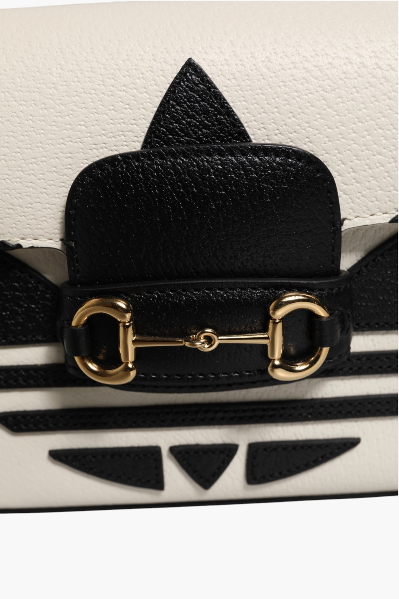 Gucci x Adidas Horsebit 1955 White Black Calfskin Leather Shoulder Bag Gucci