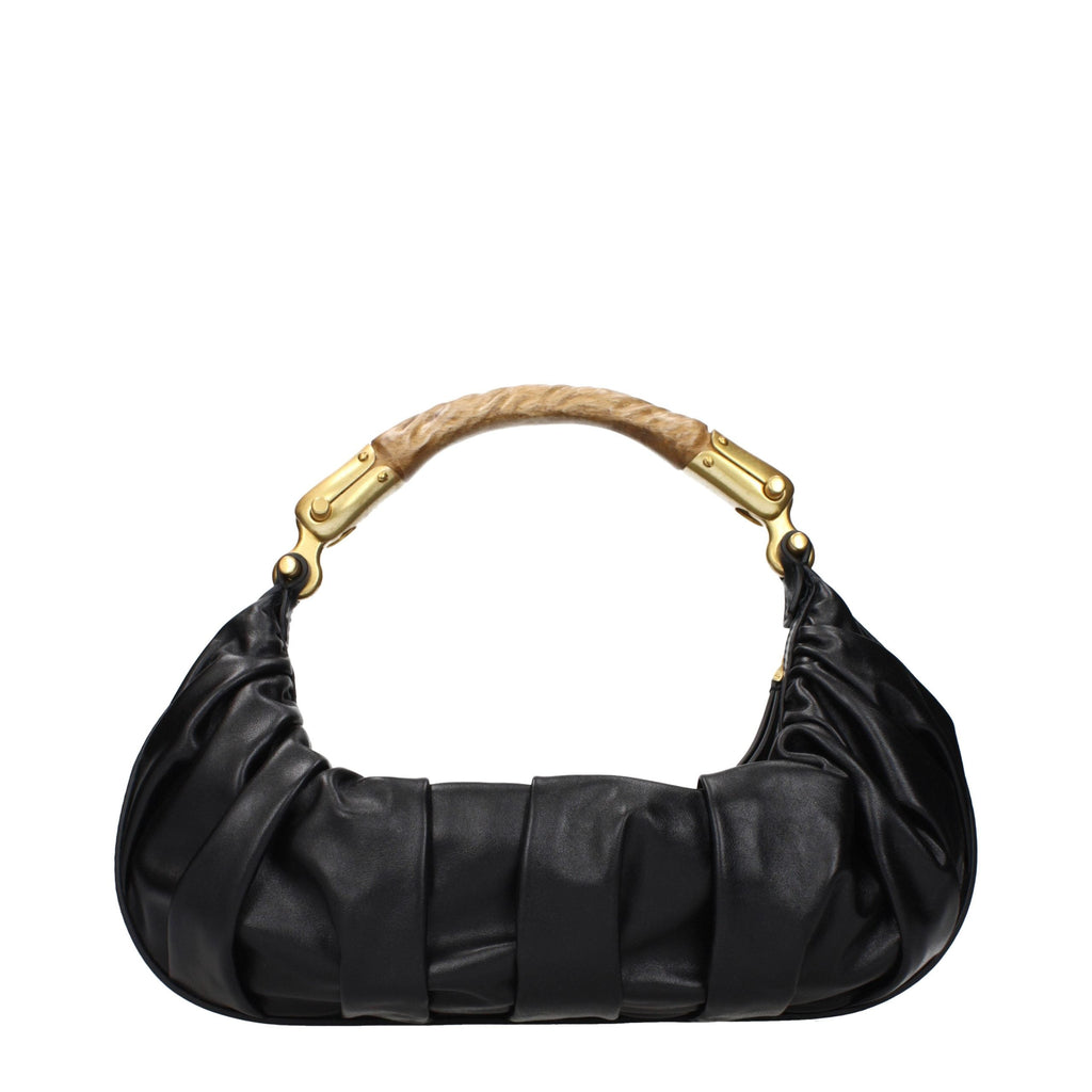 Balmain Black Leather Handbag Balmain