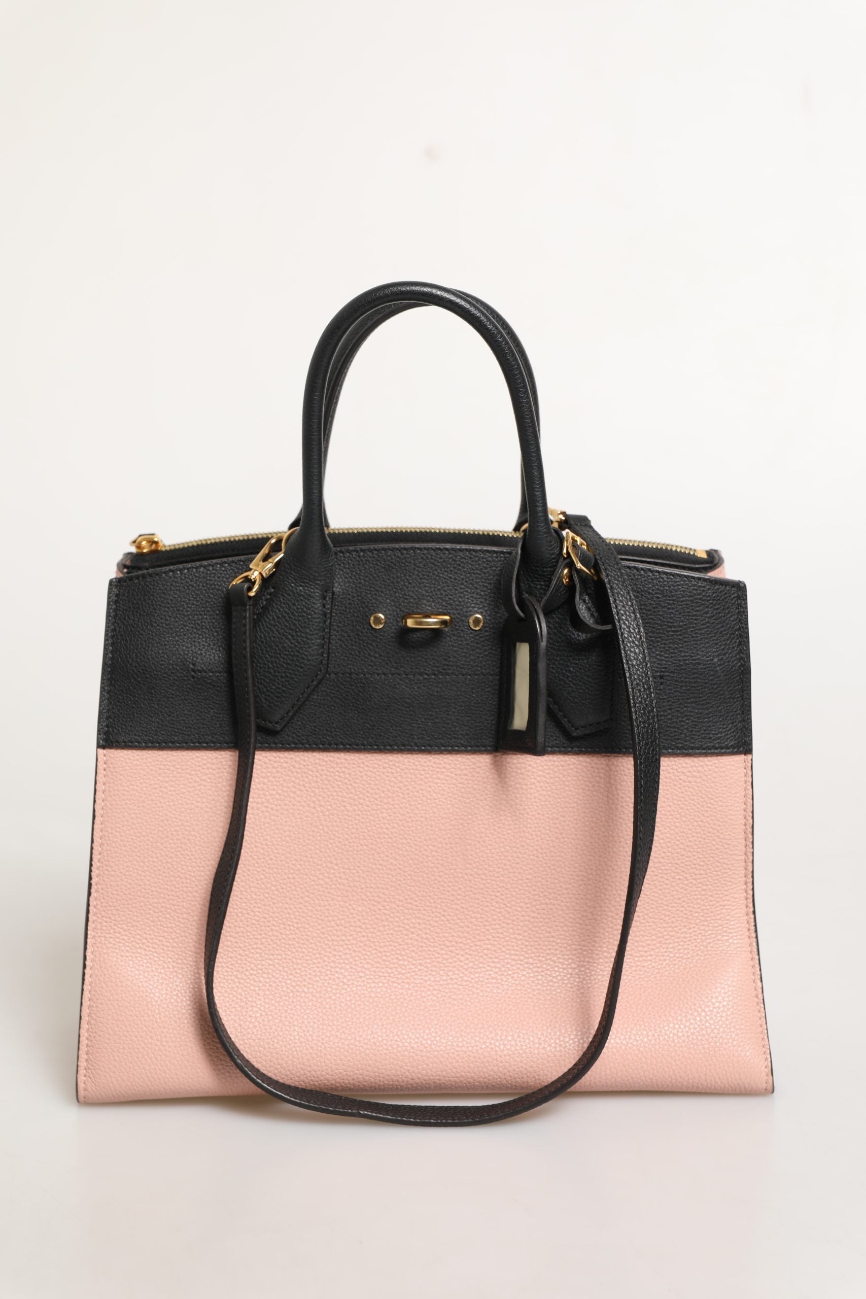 Louis Vuitton Pink and Black Leather City Steamer Handbag Louis Vuitton