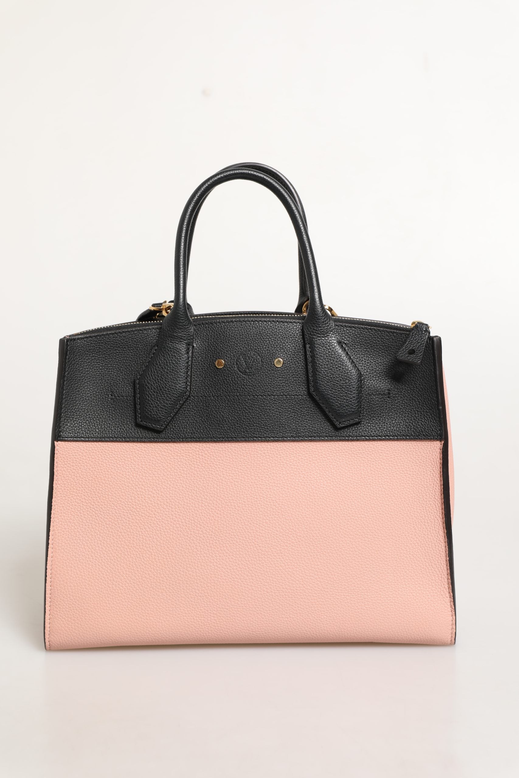Louis Vuitton Pink and Black Leather City Steamer Handbag Louis Vuitton