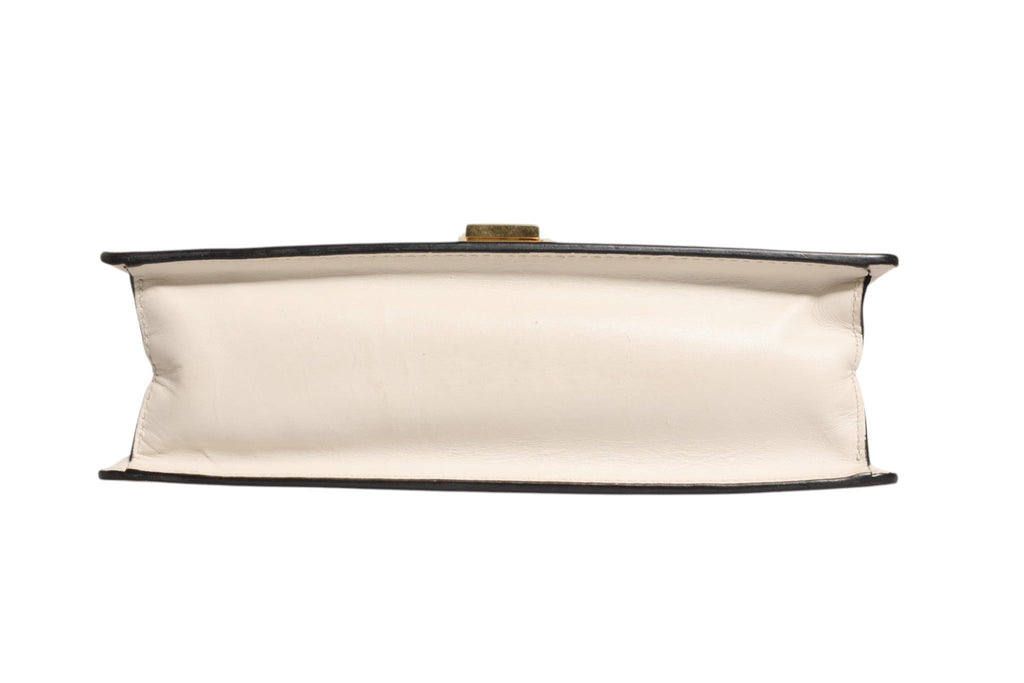 Gucci White Calfskin Leather Sylvie Crossbody Bag Gucci