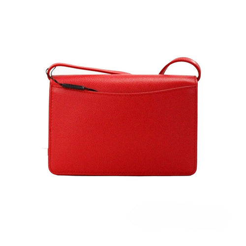 Burberry Hampshire Small Red Embossed Logo Smooth Leather Crossbody Bag Burberry