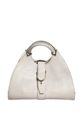 Gucci White Leather Stirrup Top Handle Bag Gucci