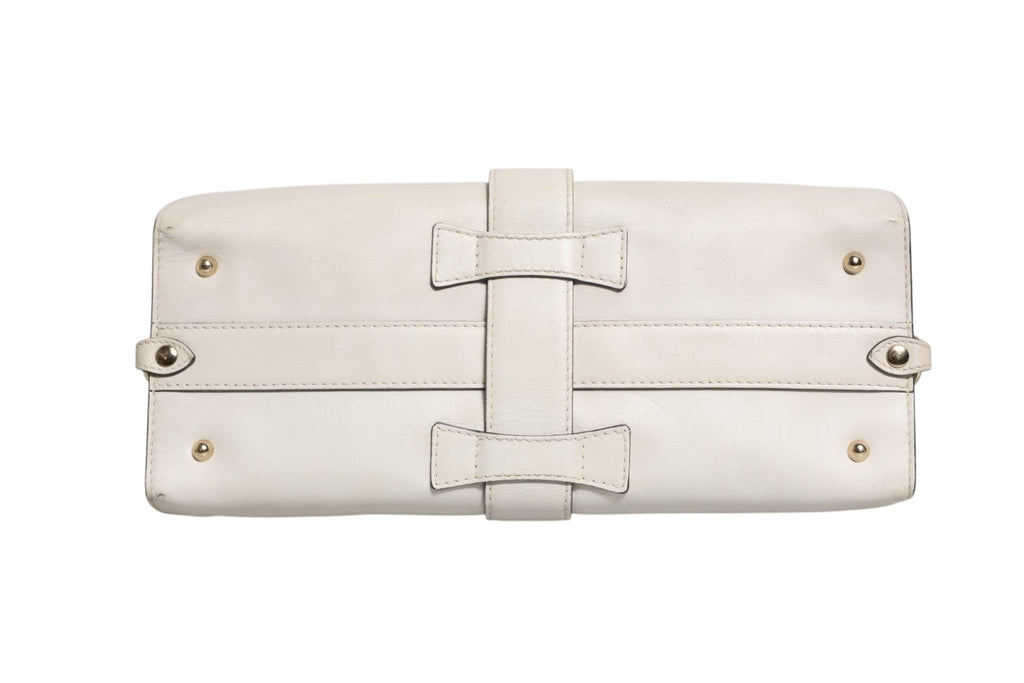Gucci White Leather Stirrup Top Handle Bag Gucci