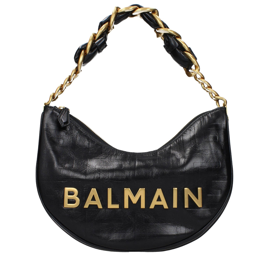 Balmain Black Leather Shoulder Bag Balmain