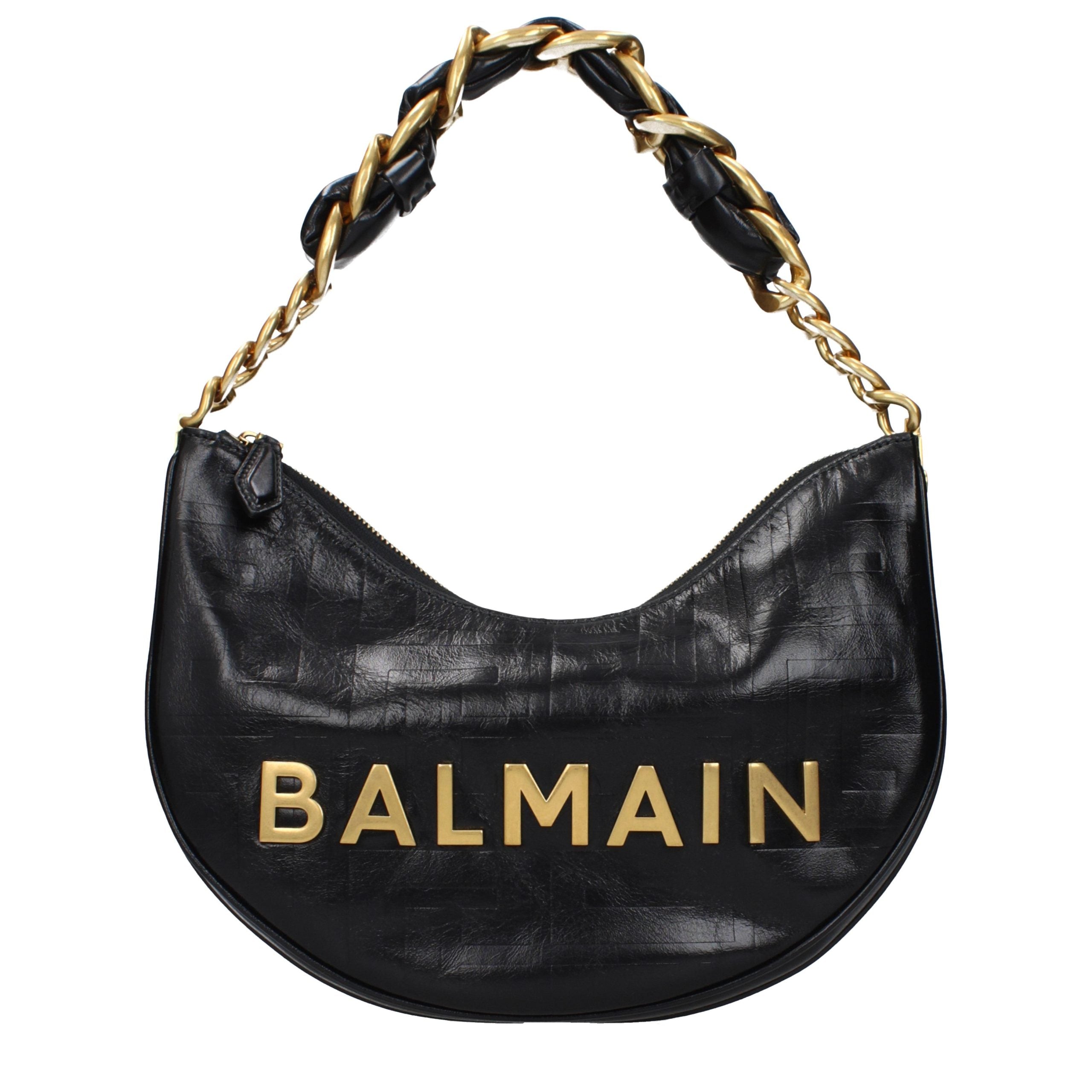 Balmain Black Leather Shoulder Bag Balmain