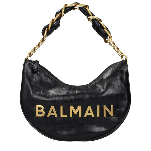 Balmain Black Leather Shoulder Bag Balmain