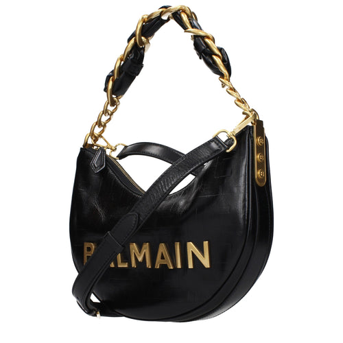 Balmain Black Leather Shoulder Bag Balmain