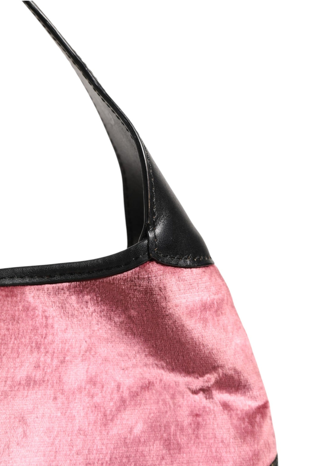 Gucci Jackie Pink Velvet And Black Leather Shoulder Bag Gucci