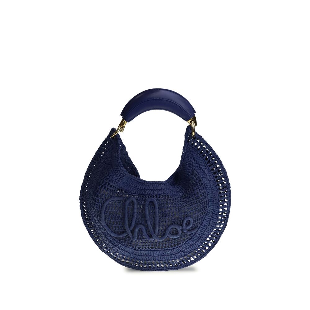 Chloé Blue Raffia Shoulder Bag Chloé