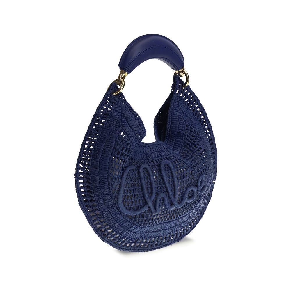 Chloé Blue Raffia Shoulder Bag Chloé