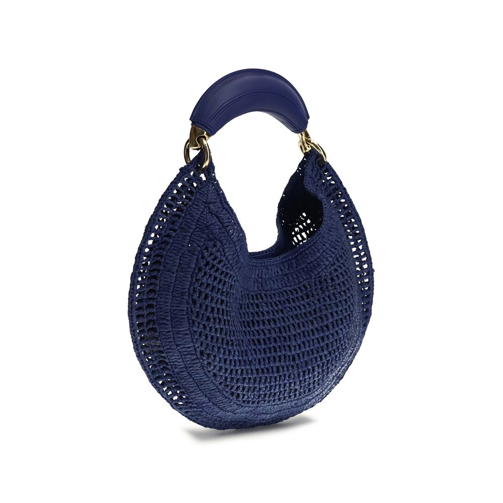 Chloé Blue Raffia Shoulder Bag Chloé