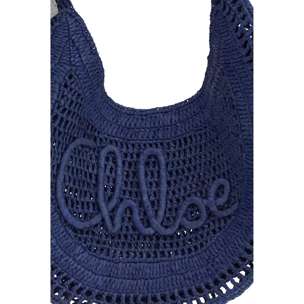 Chloé Blue Raffia Shoulder Bag Chloé