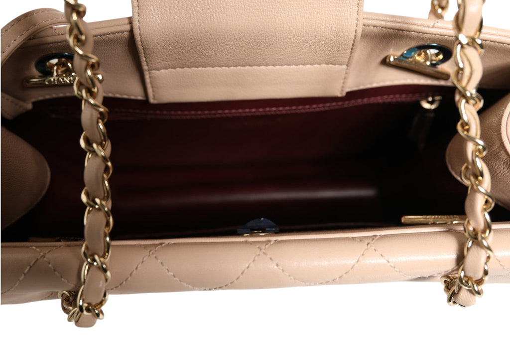 Chanel Quilted Leather Beauty Lock Flap Bag Chanel