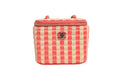 Chanel Raffia Jute Striped Mini Vanity Case Chanel