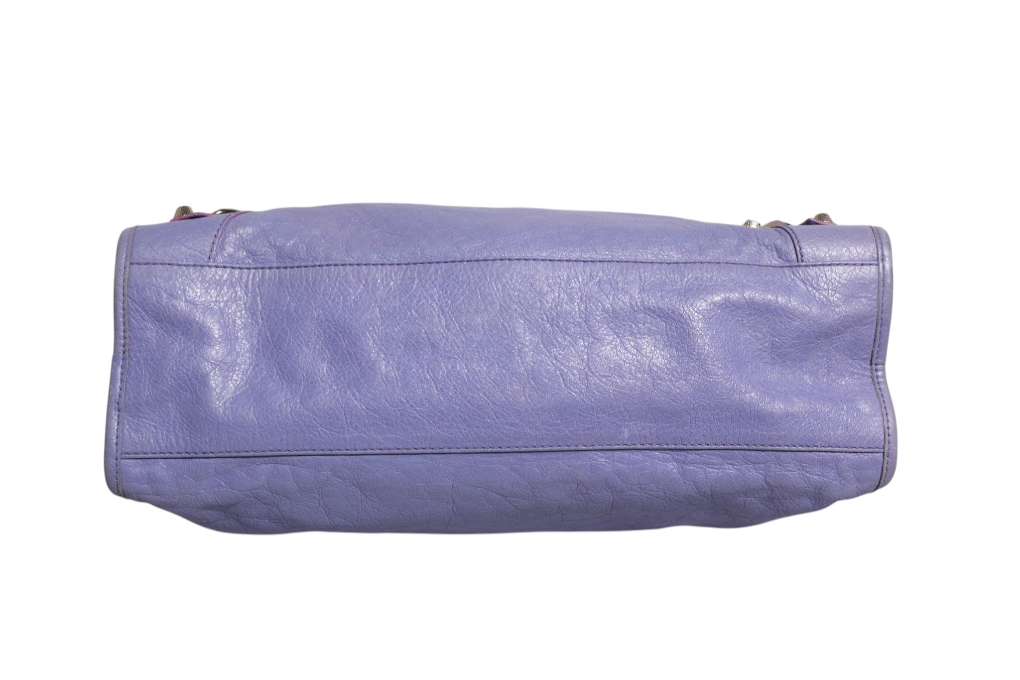 Balenciaga Purple Leather City Bag With Hardware Balenciaga