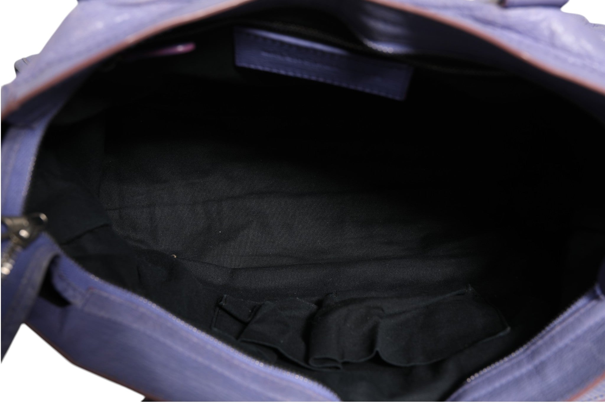 Balenciaga Purple Leather City Bag With Hardware Balenciaga