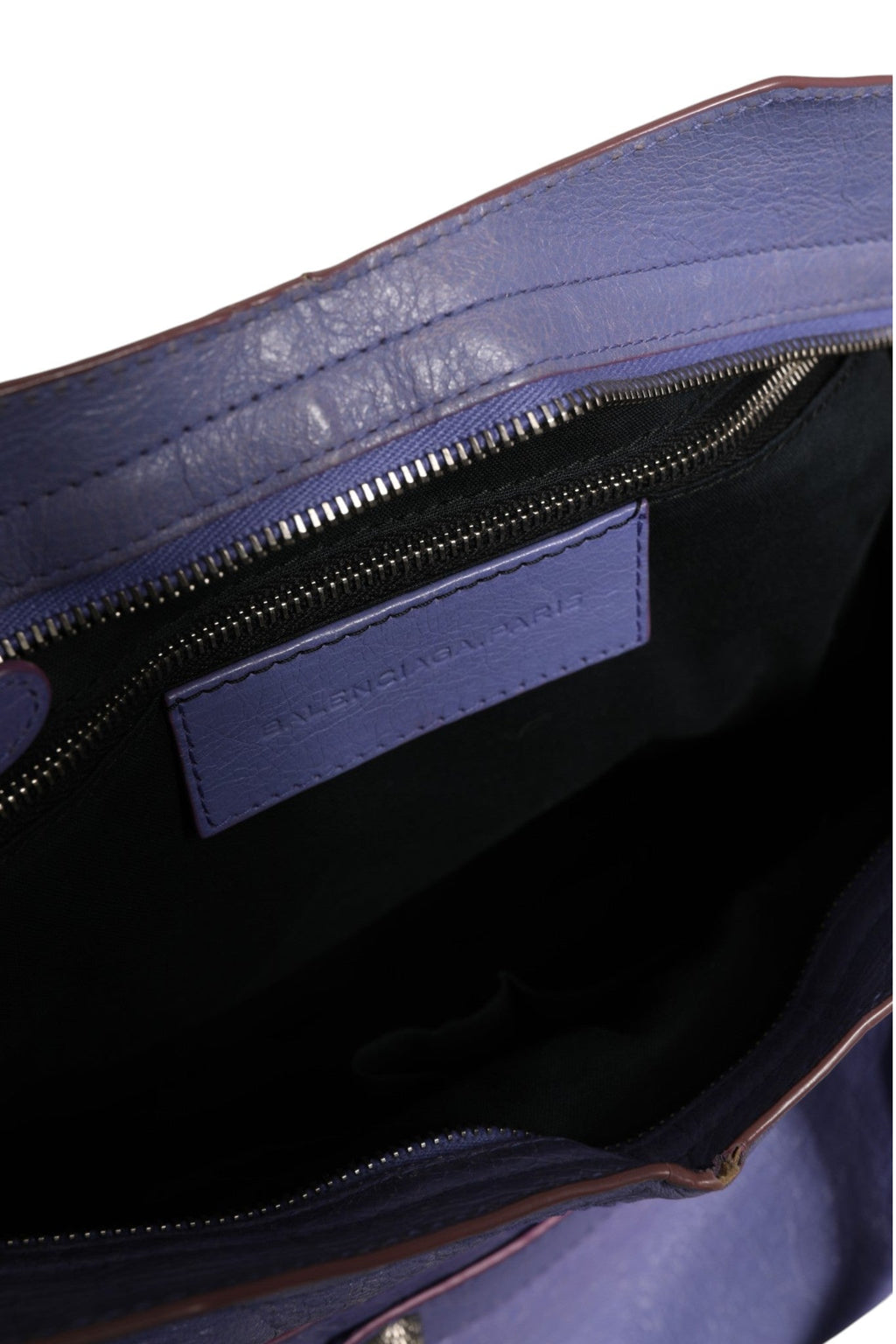 Balenciaga Purple Leather City Bag With Hardware Balenciaga
