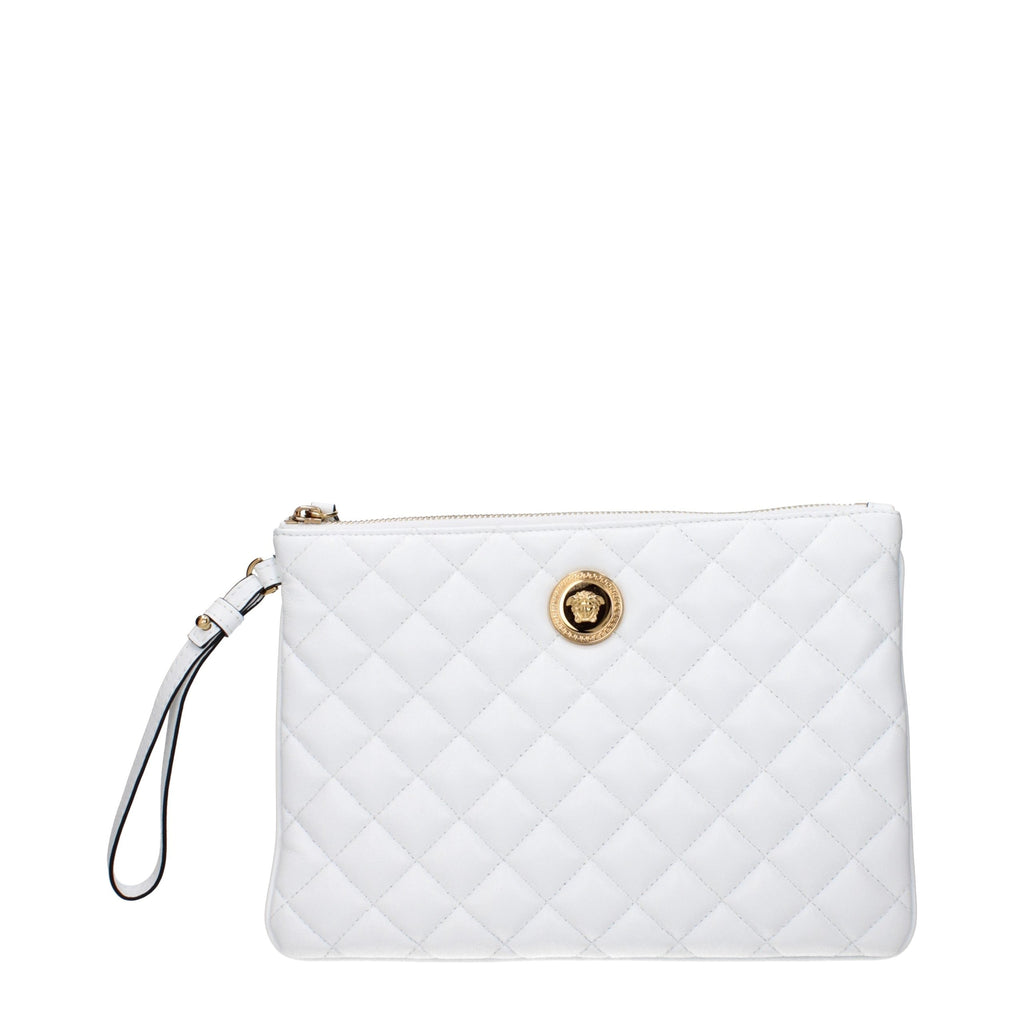 Versace White Leather Clutch Bag Versace
