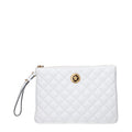 Versace White Leather Clutch Bag Versace