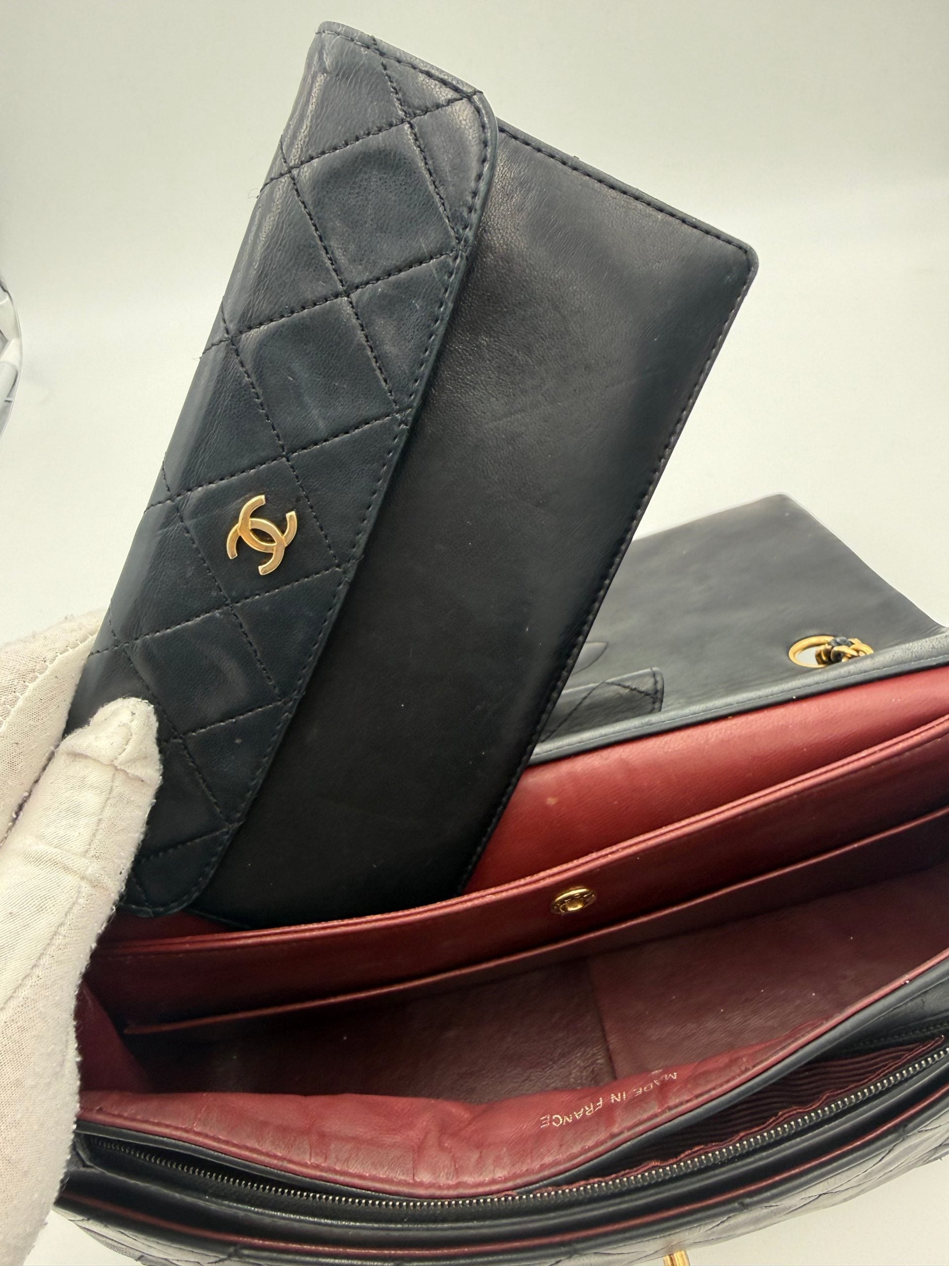 Chanel CHANEL Timeless Classic with Removable Pouch Handbag Chanel