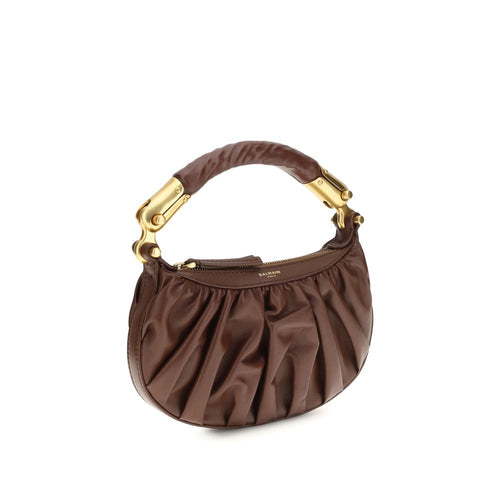 Balmain Brown Calf Leather Bos Taurus Shoulder Bag Balmain