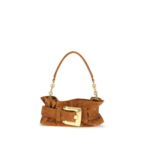 Balmain Beige Calf Leather Bos Taurus Shoulder Bag Balmain