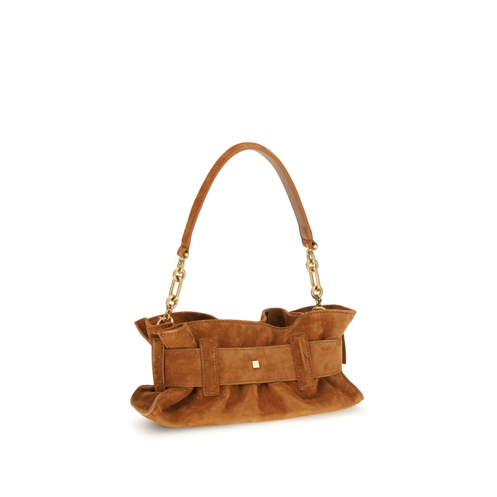 Balmain Beige Calf Leather Bos Taurus Shoulder Bag Balmain
