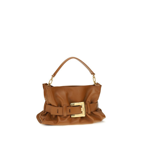 Balmain Brown Calf Leather Bos Taurus Shoulder Bag Balmain