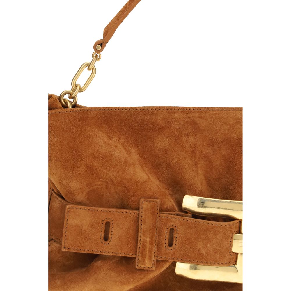 Balmain Brown Calf Leather Bos Taurus Handbag Balmain