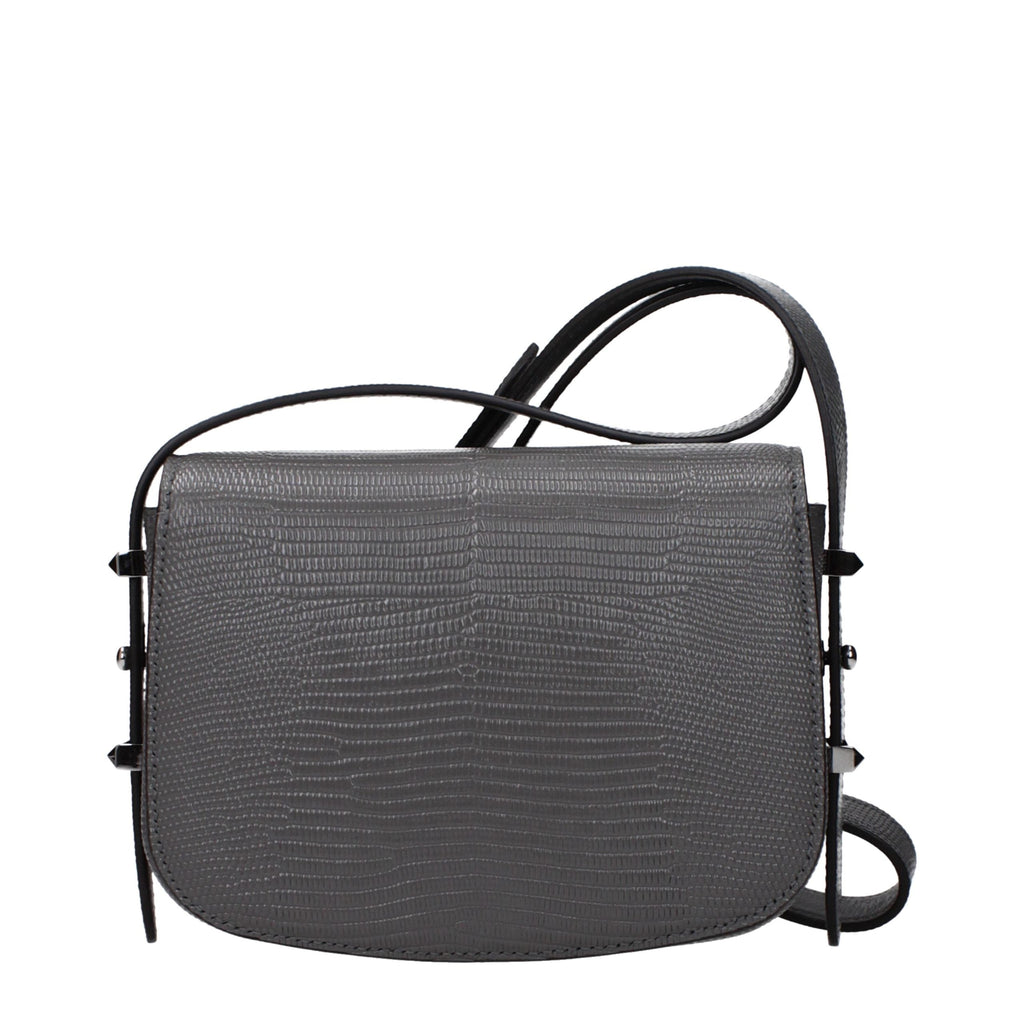 Jimmy Choo Gray Leather Shoulder Bag Jimmy Choo